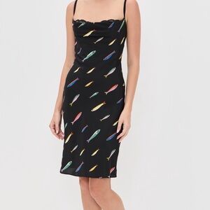 STAUD Black Evangeline Dress